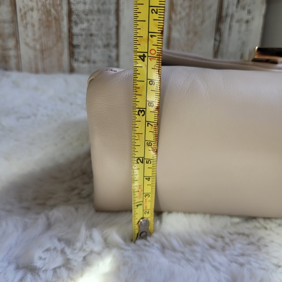 Ted Baker London Cream Top-Handle Satchel with Gold Chain Detail - Picture 12 of 13